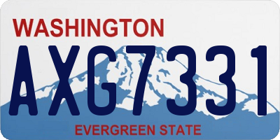 WA license plate AXG7331