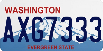 WA license plate AXG7333