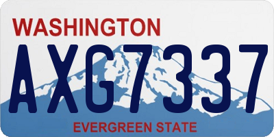WA license plate AXG7337