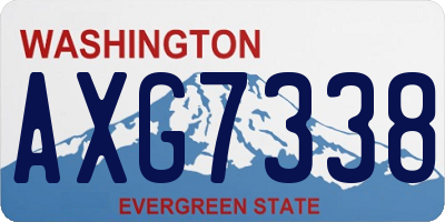 WA license plate AXG7338