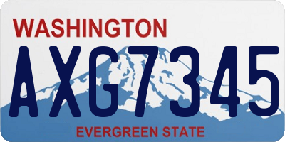WA license plate AXG7345