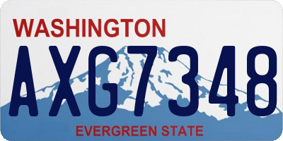 WA license plate AXG7348