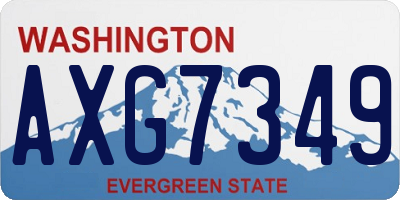 WA license plate AXG7349