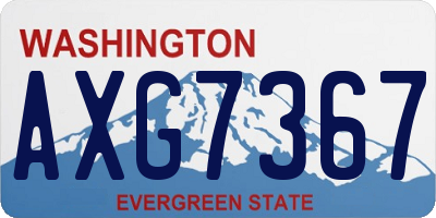 WA license plate AXG7367