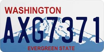 WA license plate AXG7371