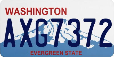 WA license plate AXG7372