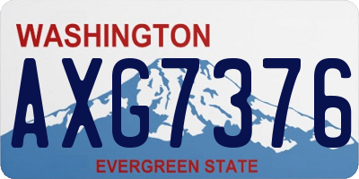 WA license plate AXG7376