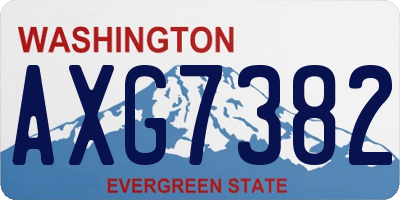 WA license plate AXG7382
