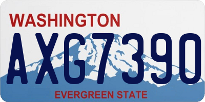 WA license plate AXG7390