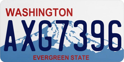WA license plate AXG7396