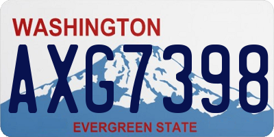 WA license plate AXG7398