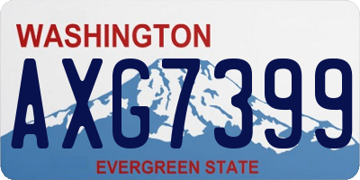 WA license plate AXG7399