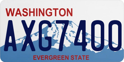 WA license plate AXG7400