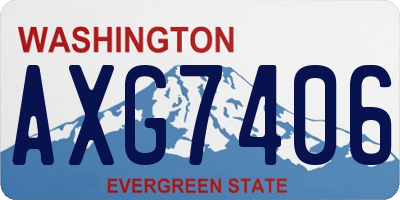 WA license plate AXG7406