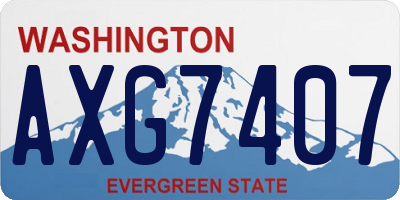 WA license plate AXG7407