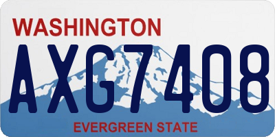 WA license plate AXG7408