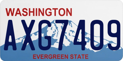 WA license plate AXG7409