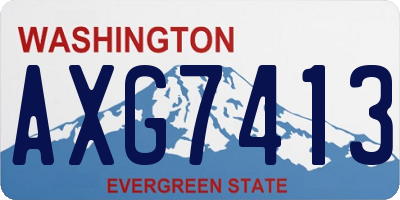 WA license plate AXG7413