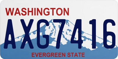 WA license plate AXG7416