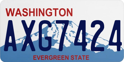 WA license plate AXG7424