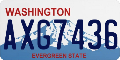 WA license plate AXG7436