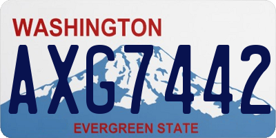 WA license plate AXG7442