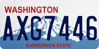 WA license plate AXG7446