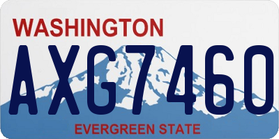 WA license plate AXG7460