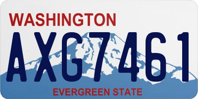 WA license plate AXG7461