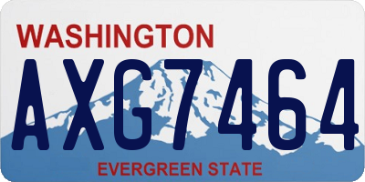 WA license plate AXG7464