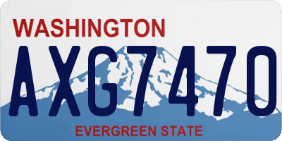 WA license plate AXG7470