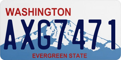WA license plate AXG7471