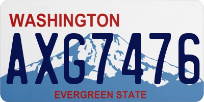 WA license plate AXG7476