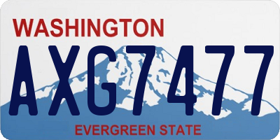 WA license plate AXG7477