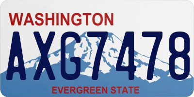 WA license plate AXG7478