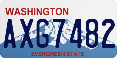 WA license plate AXG7482