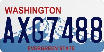 WA license plate AXG7488