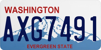 WA license plate AXG7491