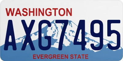 WA license plate AXG7495