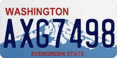 WA license plate AXG7498