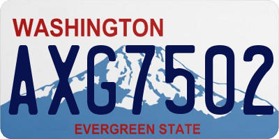 WA license plate AXG7502
