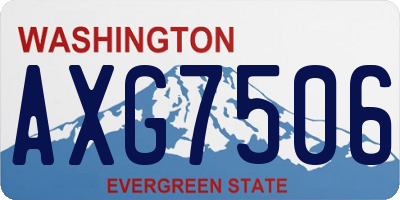 WA license plate AXG7506