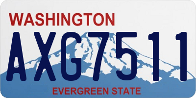 WA license plate AXG7511