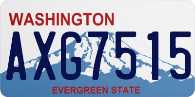 WA license plate AXG7515