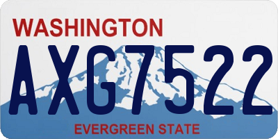 WA license plate AXG7522