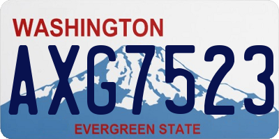 WA license plate AXG7523