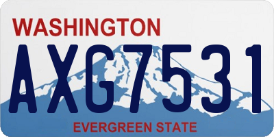 WA license plate AXG7531