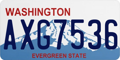 WA license plate AXG7536