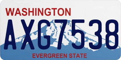 WA license plate AXG7538