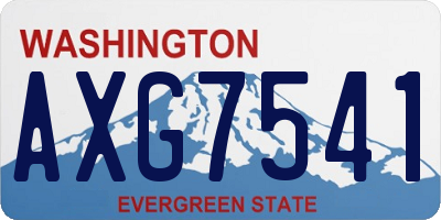 WA license plate AXG7541
